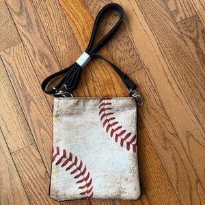 Brand new baseball themed crossbody bag